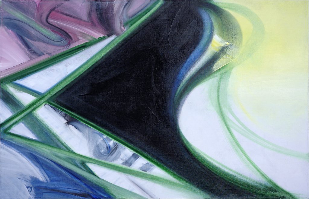 By Kind Permission Of | Oil & enamel on linen, 40” x 62” / 101 x 157.48 cm.